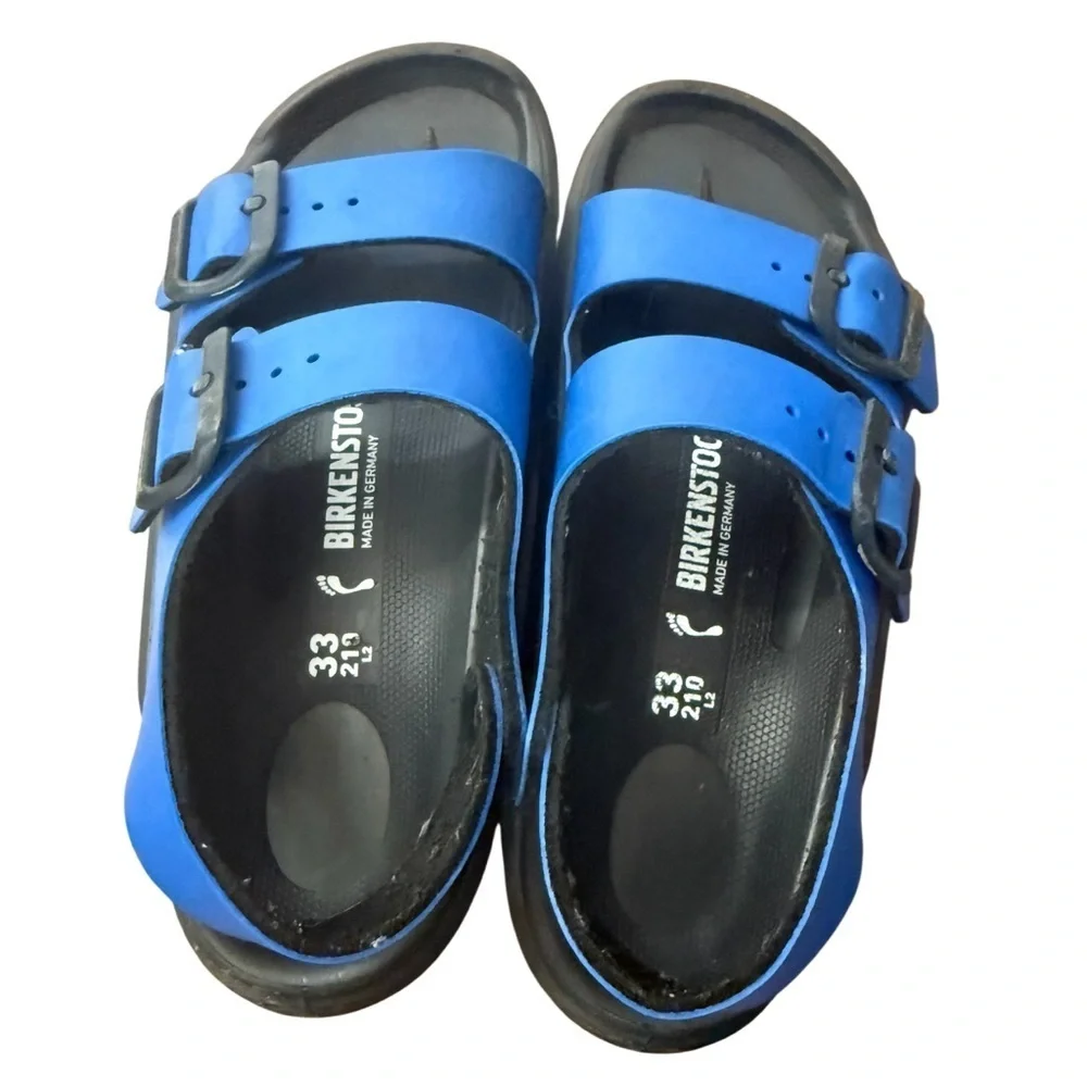 Birkenstock Mogami Terra Kids Bright Blue Sandals-Euro size 33 US size 1.5